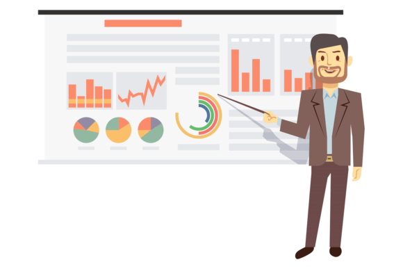 Download Man Showing Financial Business Infograph - Business Collection