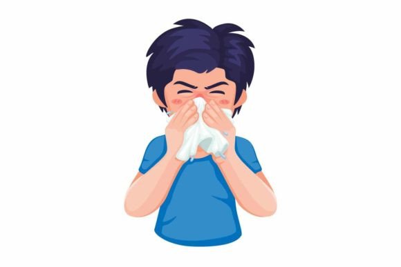 Download Boy Sneezing Flu and Allergy Symptom - Premium Resources